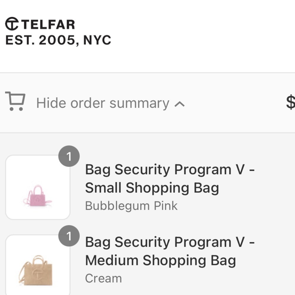 Telfar Cream Medium Shopping Bag - Picture 2 of 2